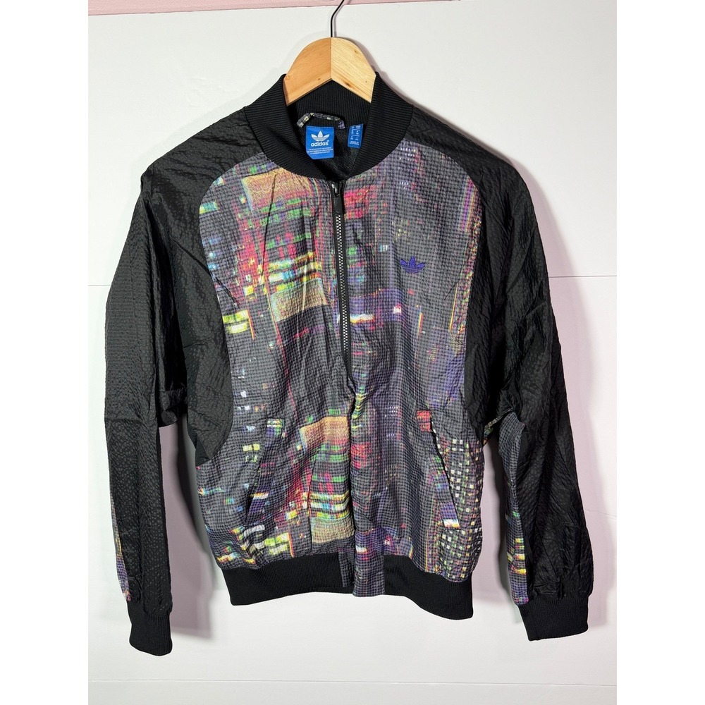 Adidas Originals Tokyo City Lights Track Jacket Womens Small Multicolor Trefoil